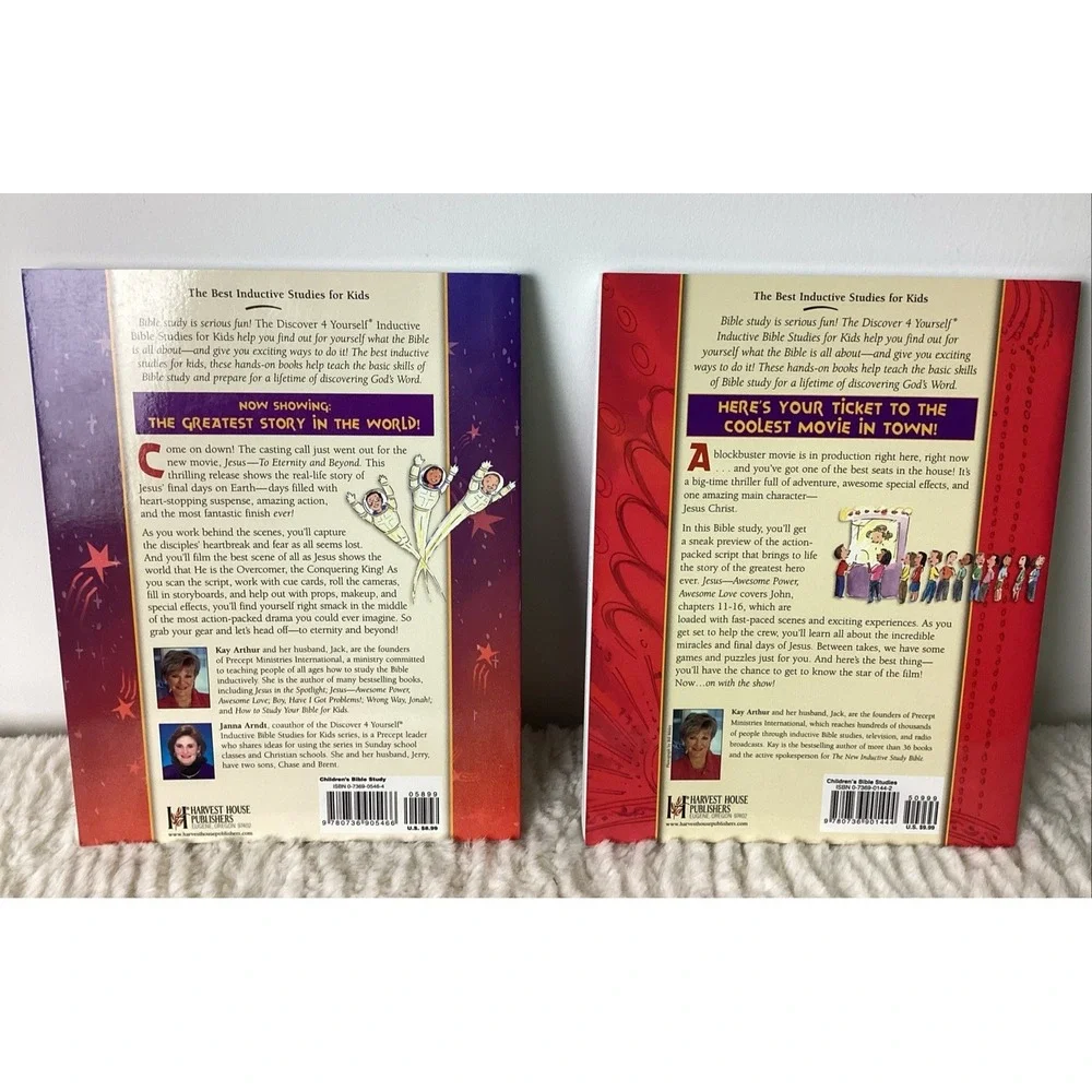 Inductive Christian Bible Studies For Kids Books by Kay Arthur Lot of 4 PB Jesus